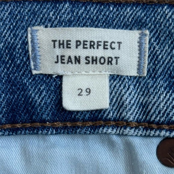 Madewell The Perfect Jean Shorts High Rise Raw Hem Denim Size 29 Style MC647 - Picture 8 of 14